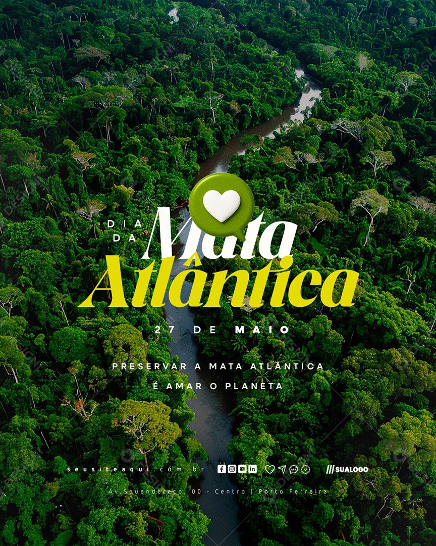 Dia da Mata Atlântica 27 de Maio Social Media PSD Editável
