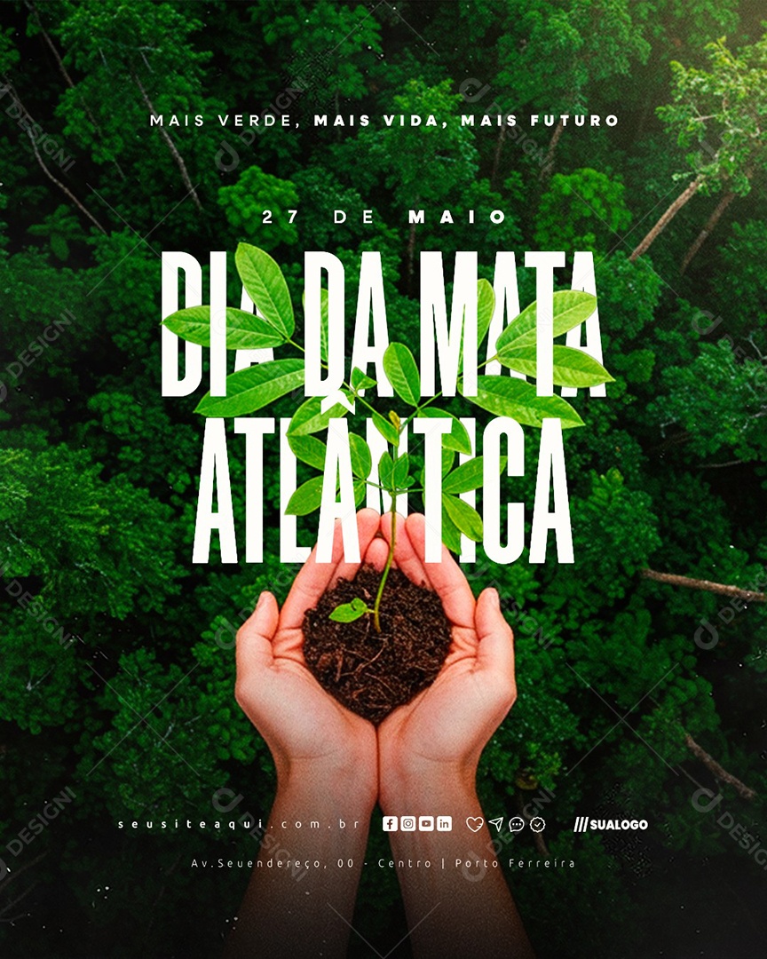 Dia da Mata Atlântica 27 de Maio Social Media PSD Editável
