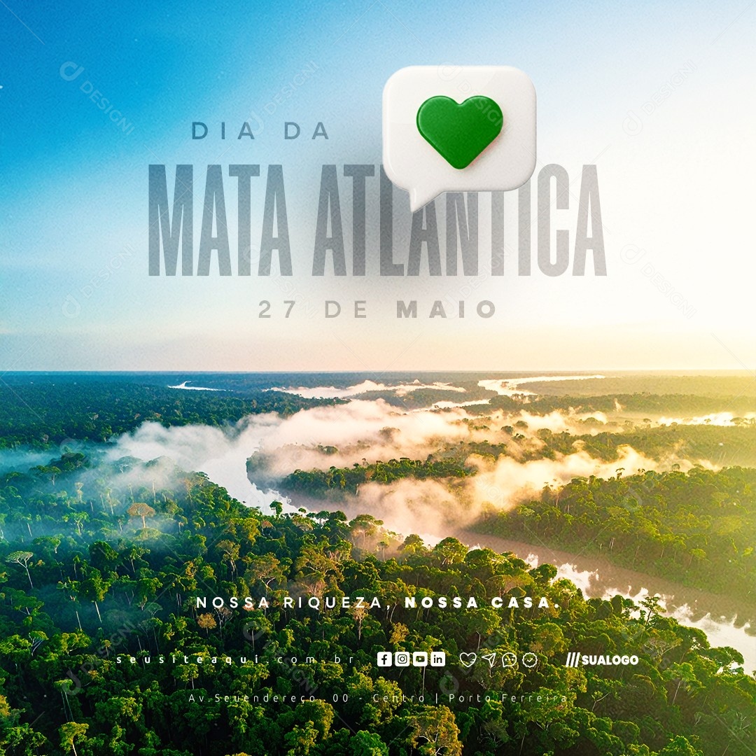 Dia da Mata Atlântica 27 de Maio Social Media PSD Editável