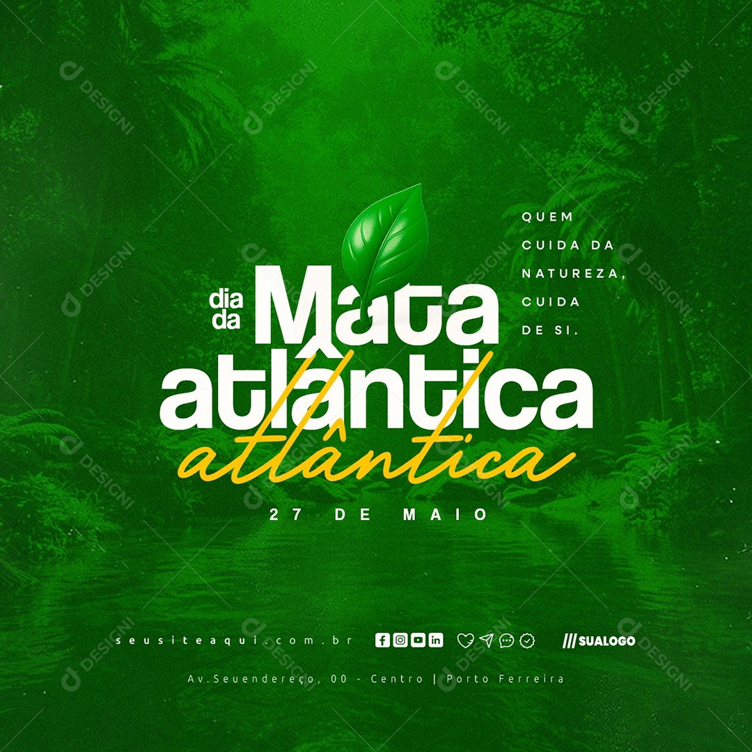Dia da Mata Atlântica 27 de Maio Social Media PSD Editável