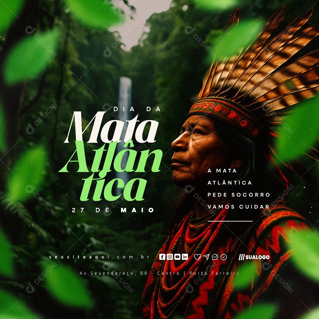 Dia da Mata Atlântica 27 de Maio Social Media PSD Editável
