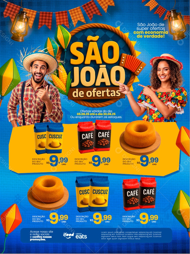 Encarte Especial São João Social Media PSD Editável