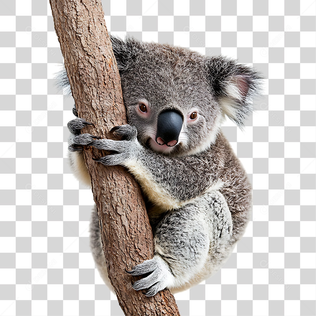 Coala em Galho PNG Transparente