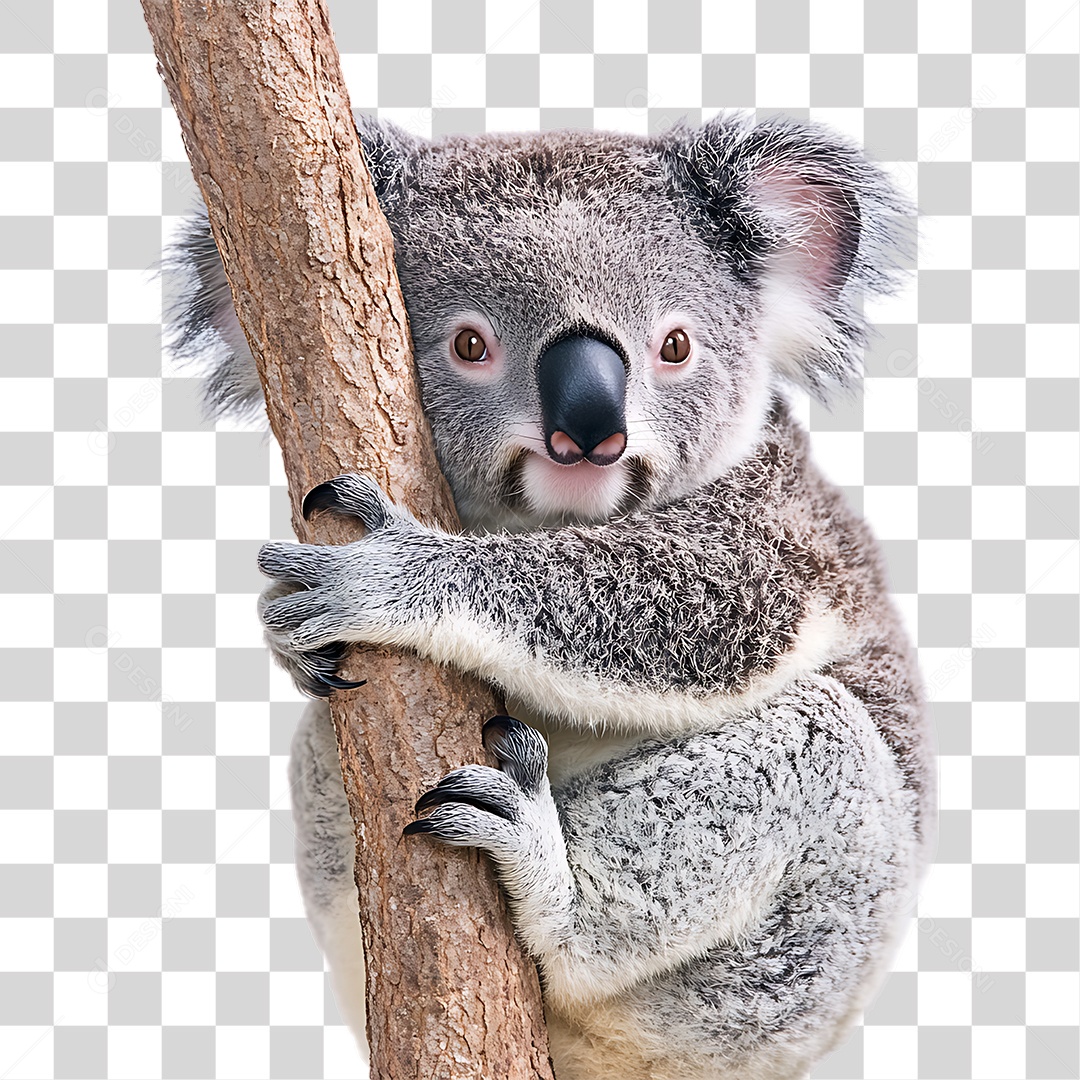 Coala em Árvore PNG Transparente