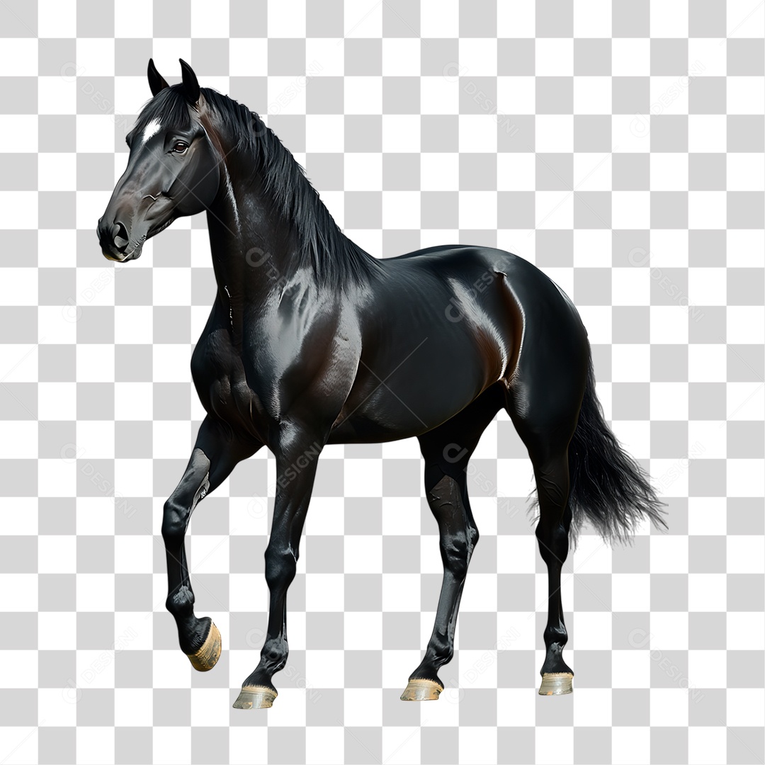 Cavalo Preto PNG Transparente