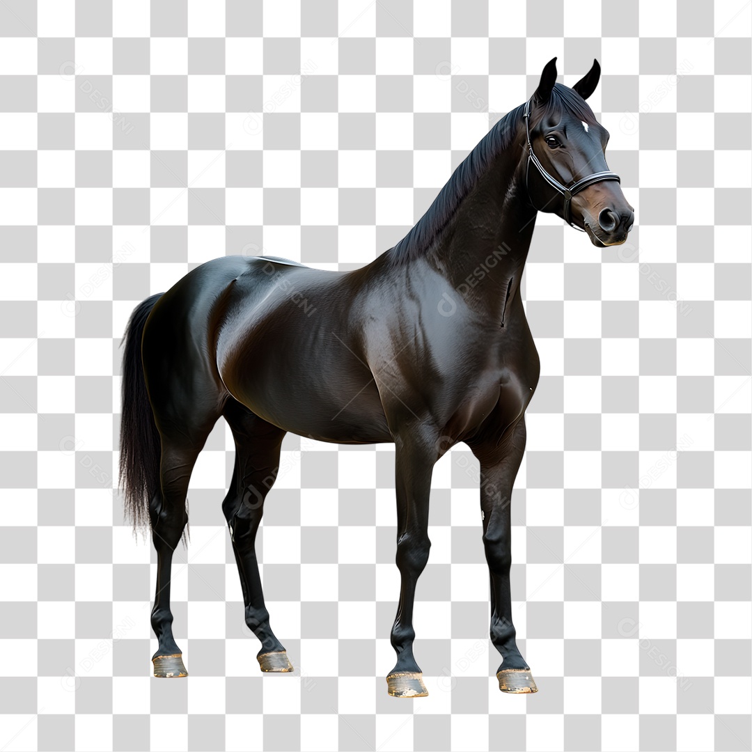 Cavalo Preto PNG Transparente