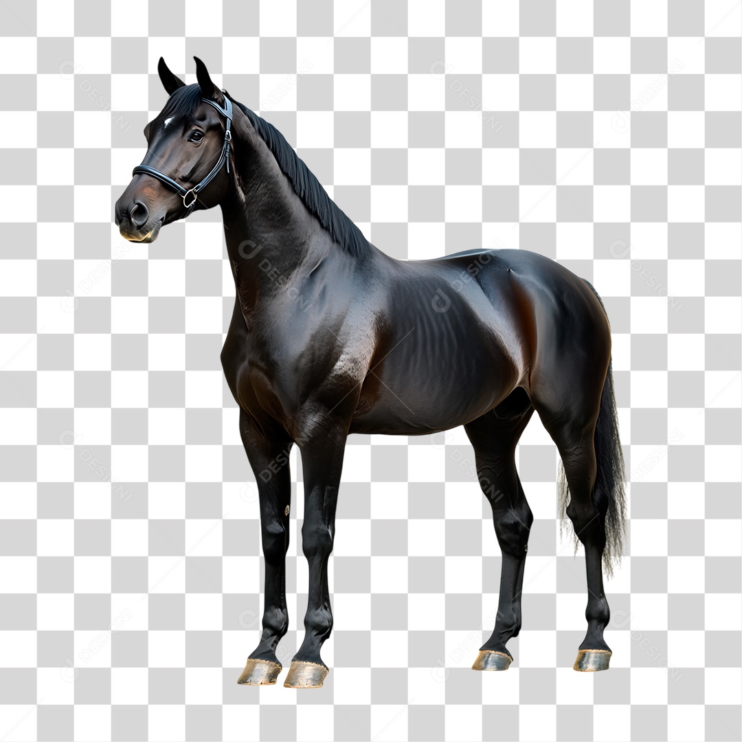 Cavalo Preto PNG Transparente