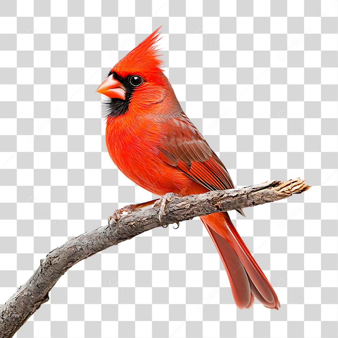 Cardeal Vermelho PNG Transparente