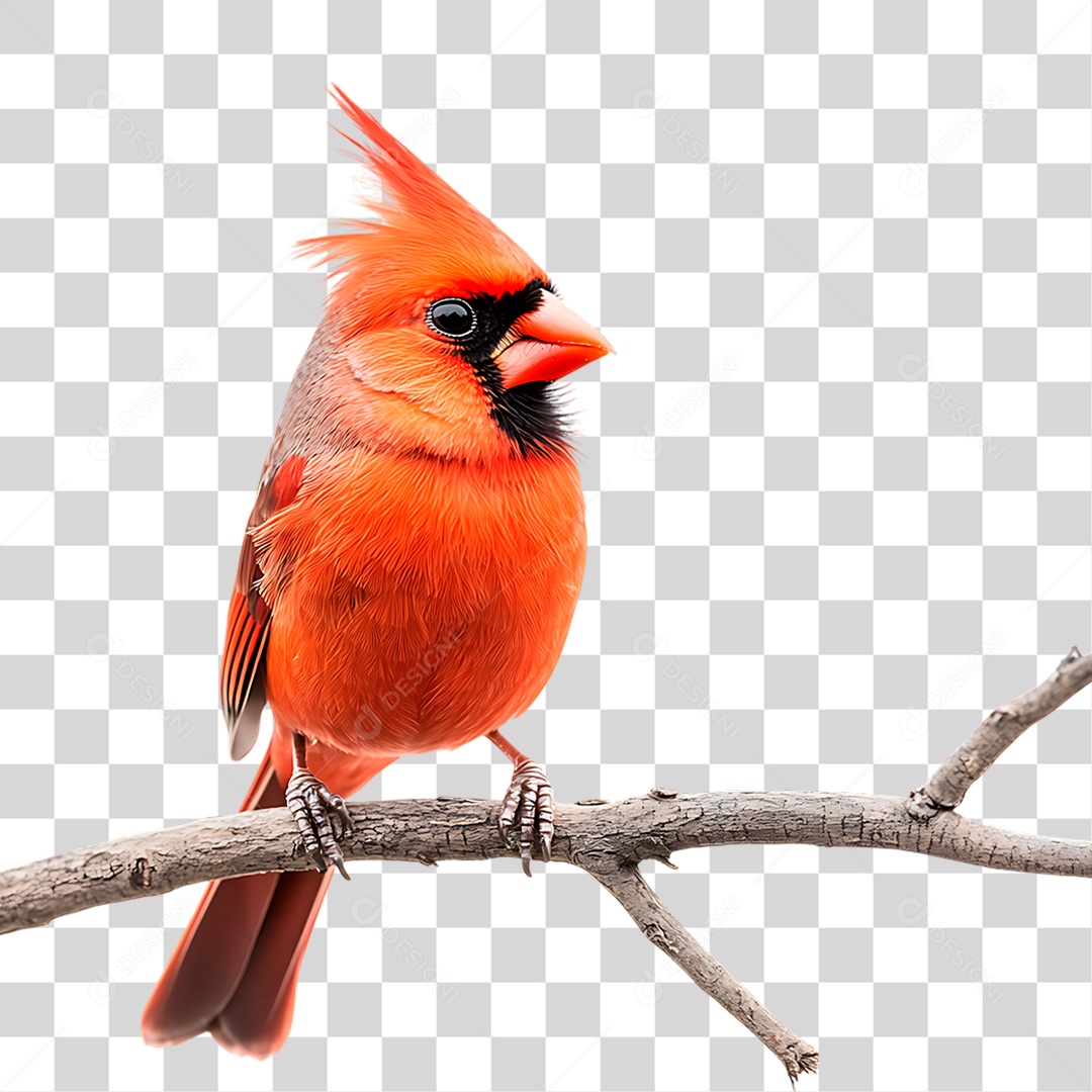 Cardeal Vermelho PNG Transparente