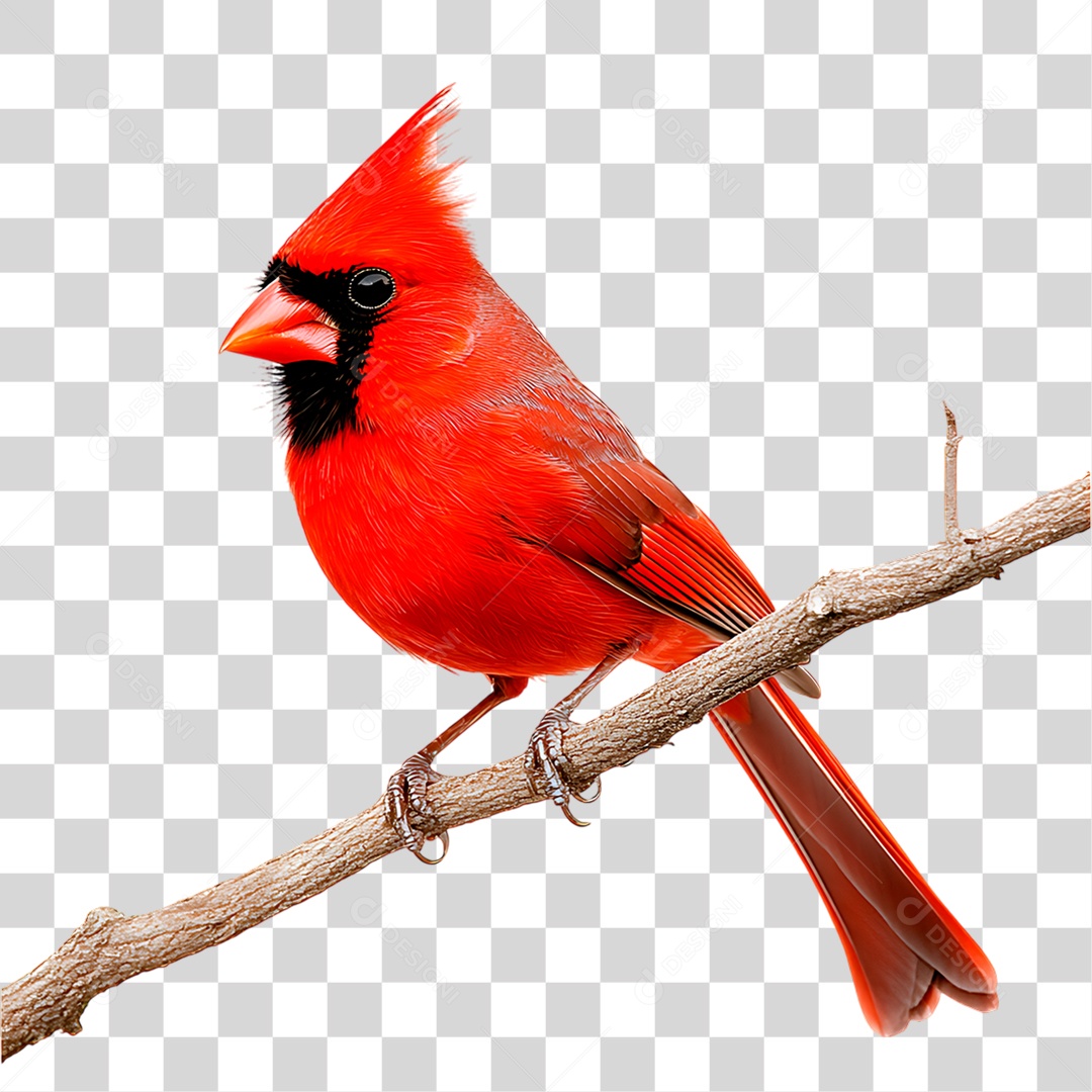 Cardeal Vermelho PNG Transparente