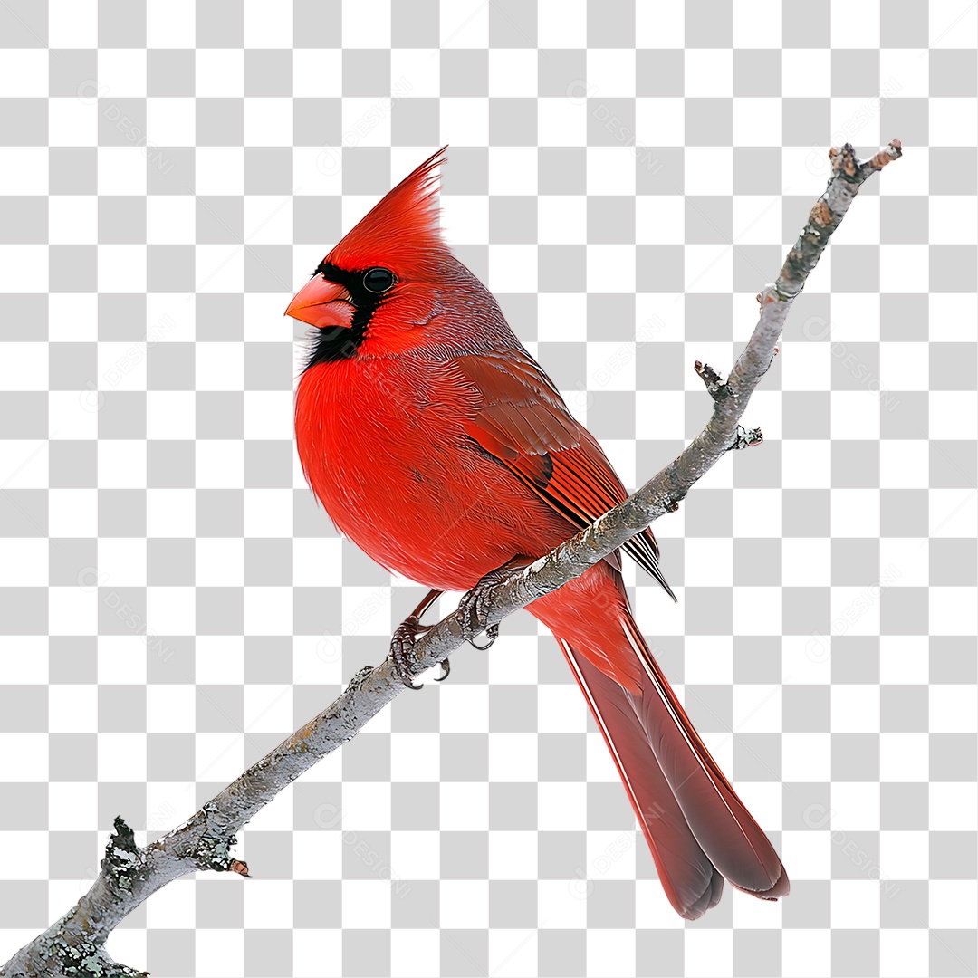 Cardeal Vermelho PNG Transparente