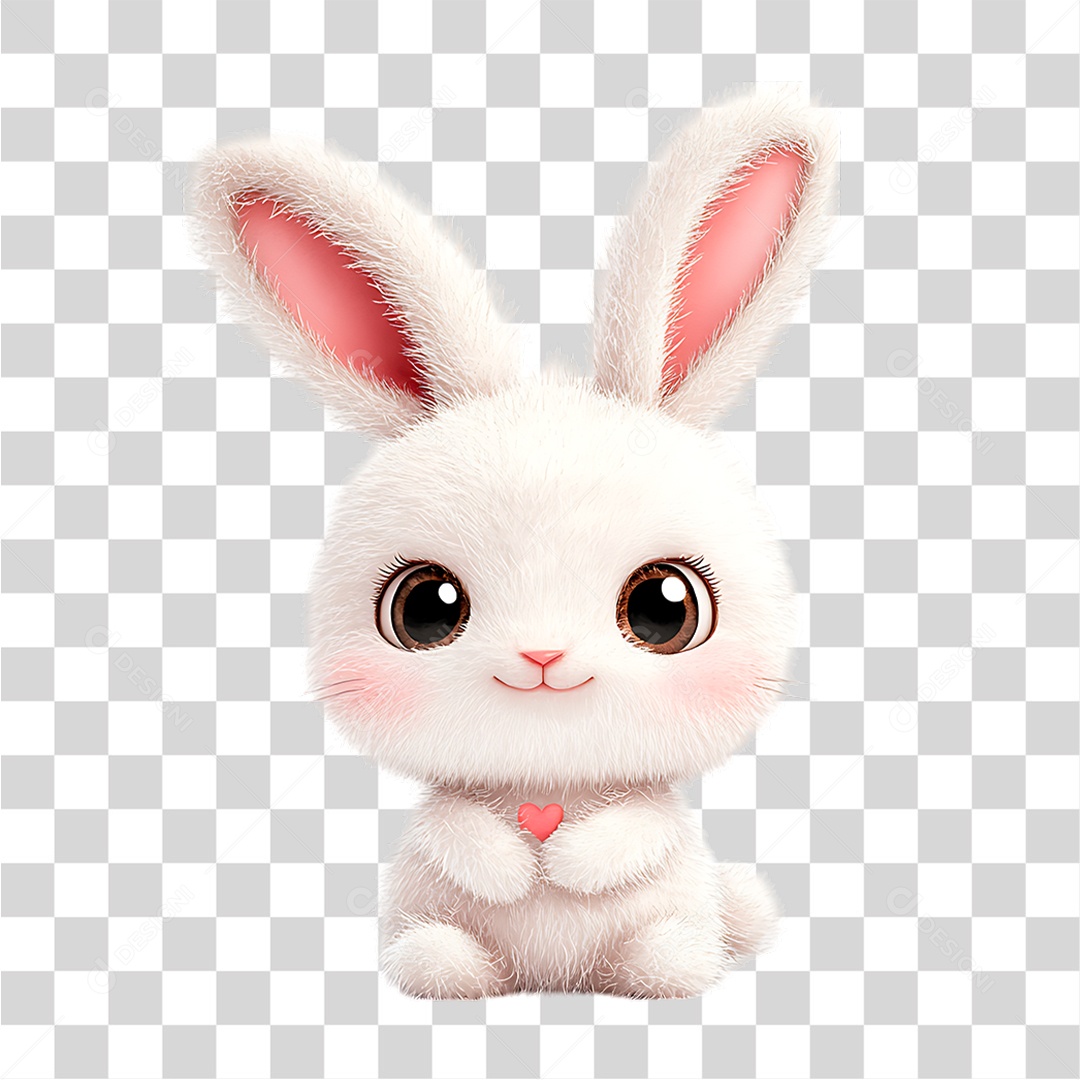 Coelho Branco PNG Transparente