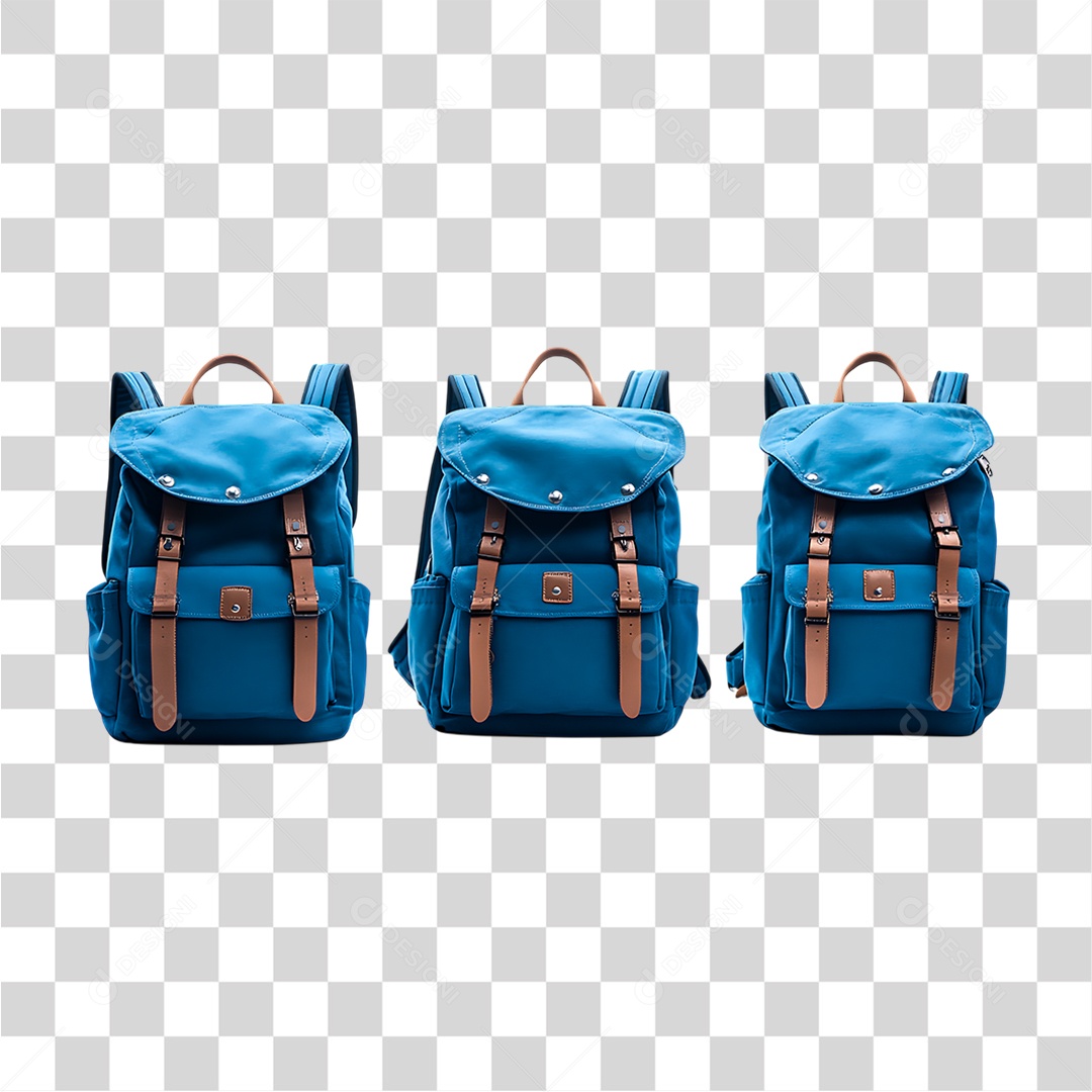 Mochilas Azul PNG Transparente