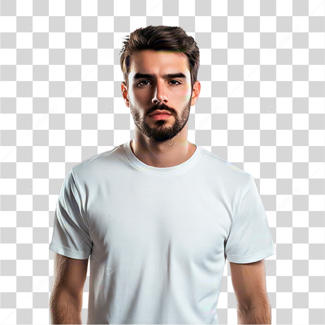 Homem de Camisa Branca PNG Transparente