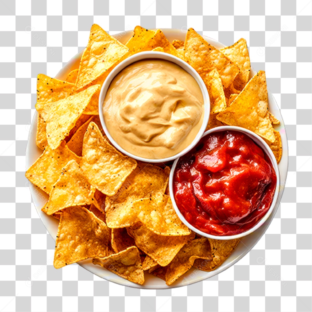 Prato de Nachos PNG Transparente
