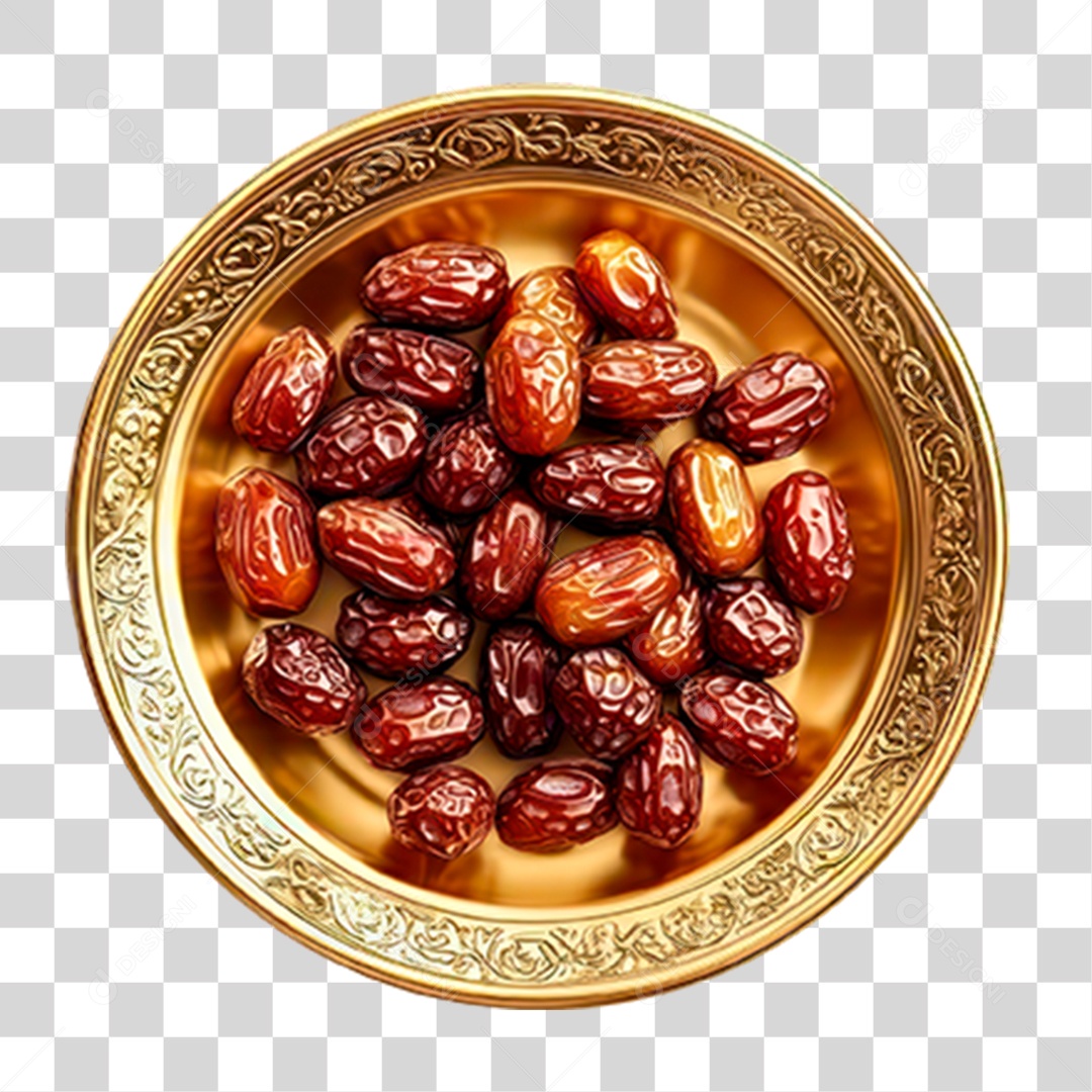 Prato de Tâmaras PNG Transparente