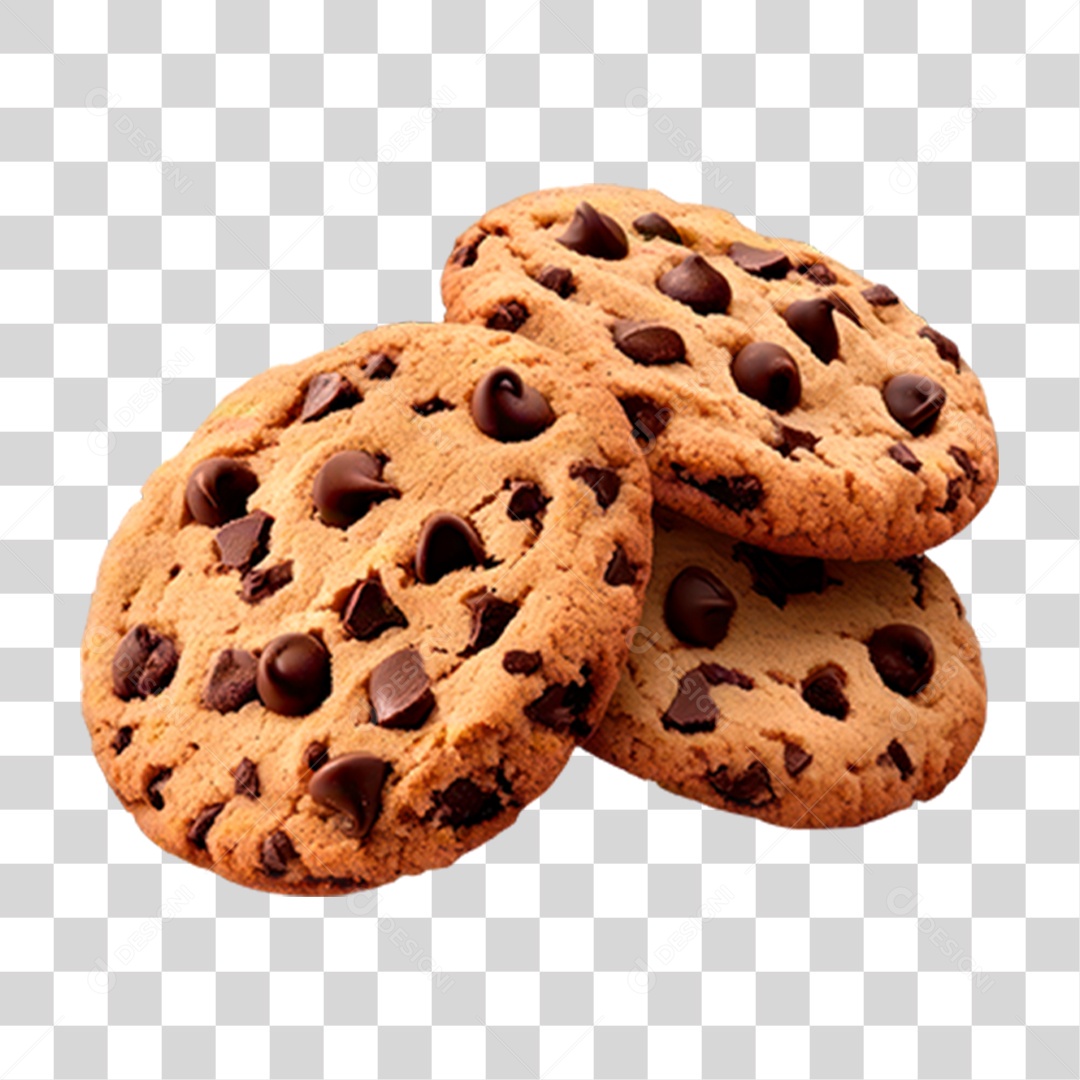 Biscoito com Gotas de Chocolate PNG Transparente