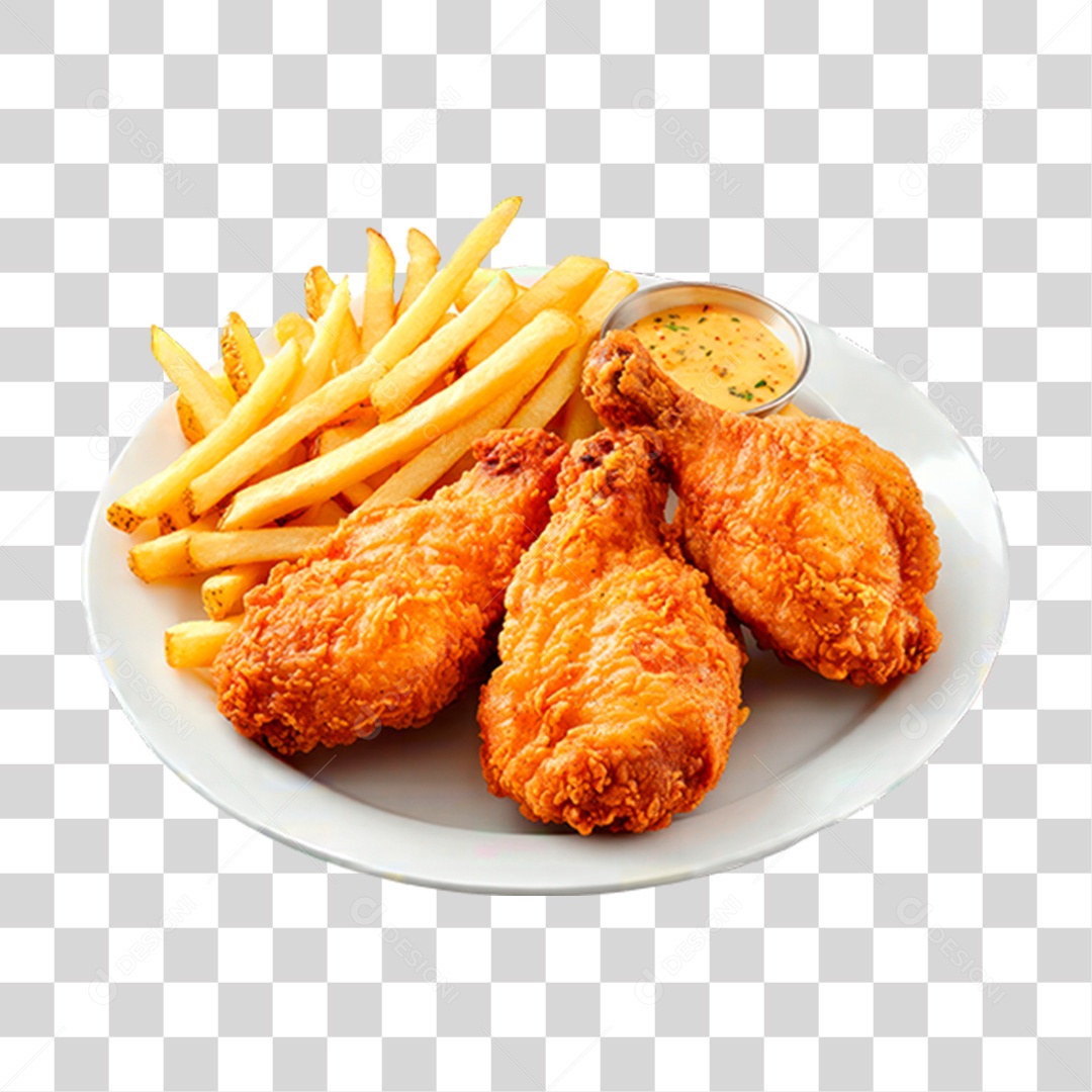 Porções de Frango Fritos PNG Transparente