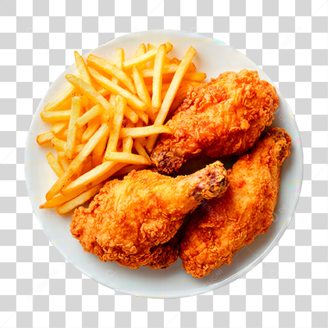 Porções de Frango Fritos PNG Transparente