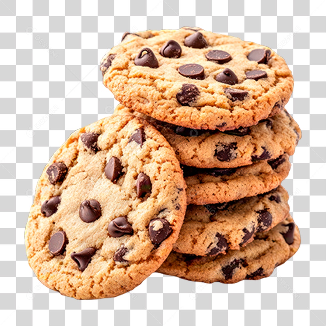 Biscoito com Gotas de Chocolate PNG Transparente