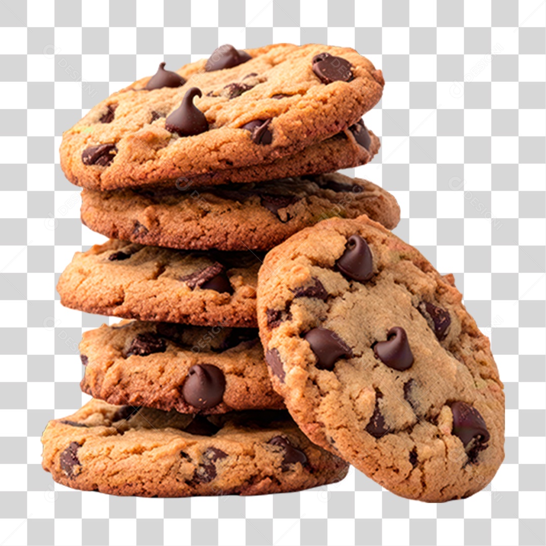Biscoito com Gotas de Chocolate PNG Transparente