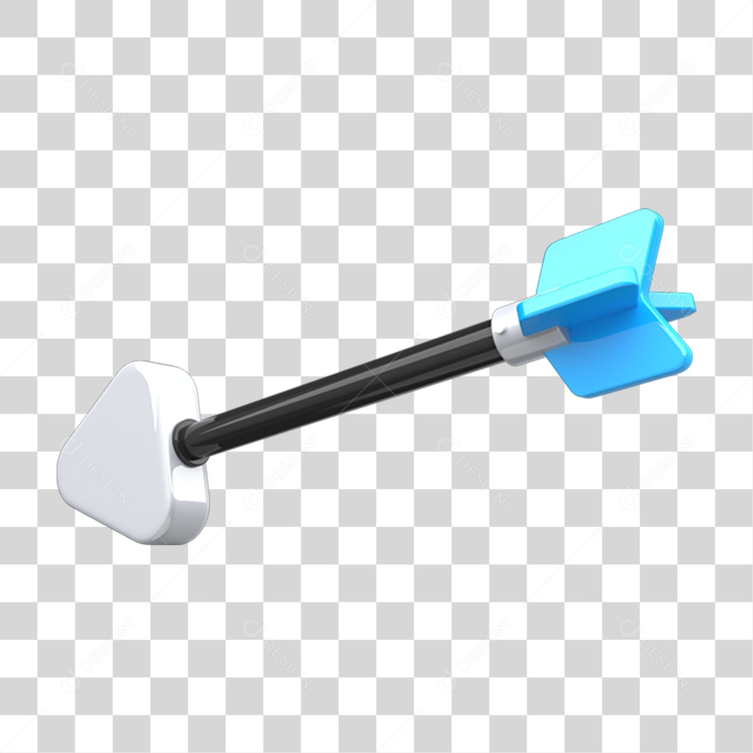 Elemento 3D Flecha PNG Transparente