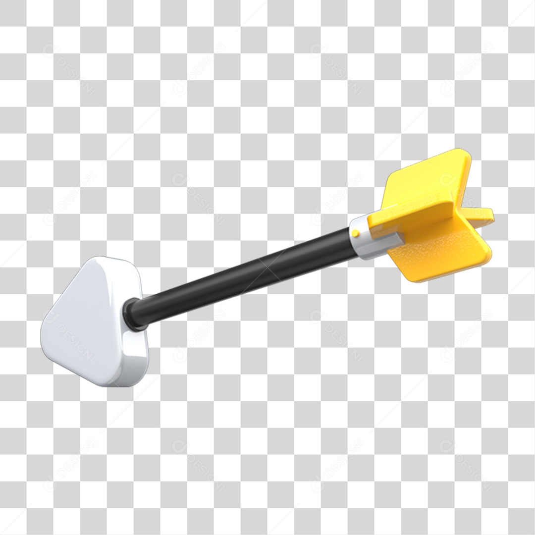 Elemento 3D Flecha PNG Transparente