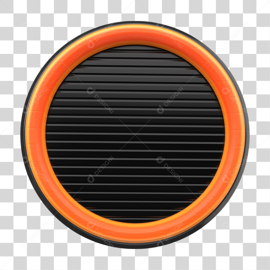 Elemento 3D Placa de Metal Escudo PNG Transparente