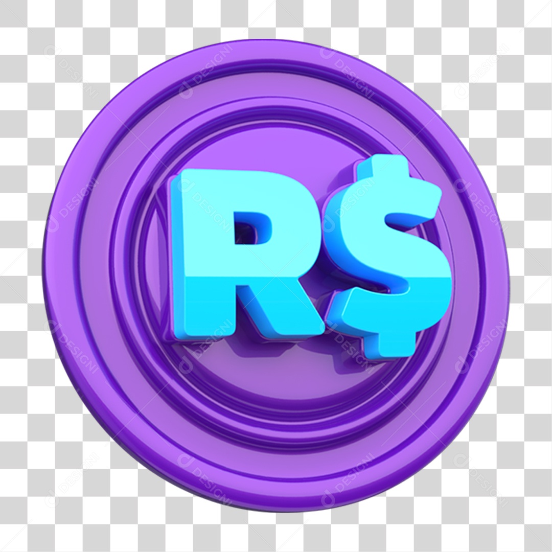 Placa com Símbolo do Dinheiro R$ PNG Transparente