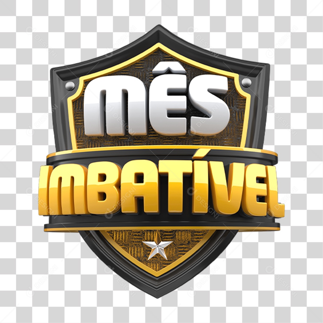 Selo 3D Mês Imbatível PNG Transparente