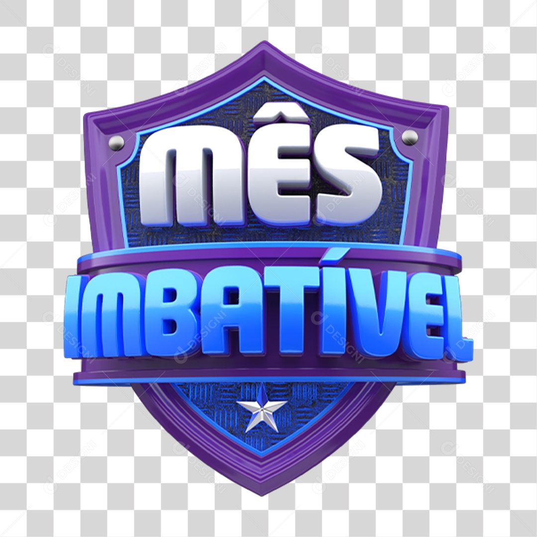Selo 3D Mês Imbatível PNG Transparente