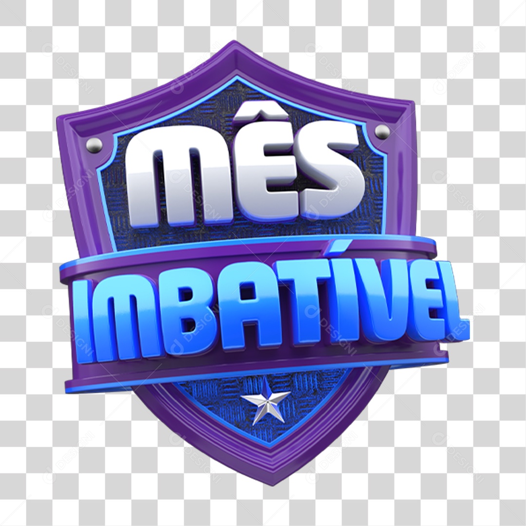 Selo 3D Mês Imbatível PNG Transparente