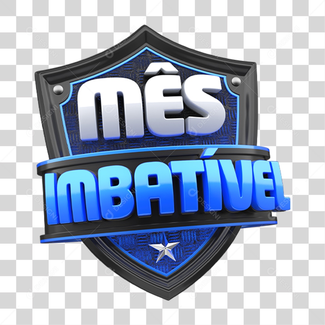 Selo 3D Mês Imbatível PNG Transparente
