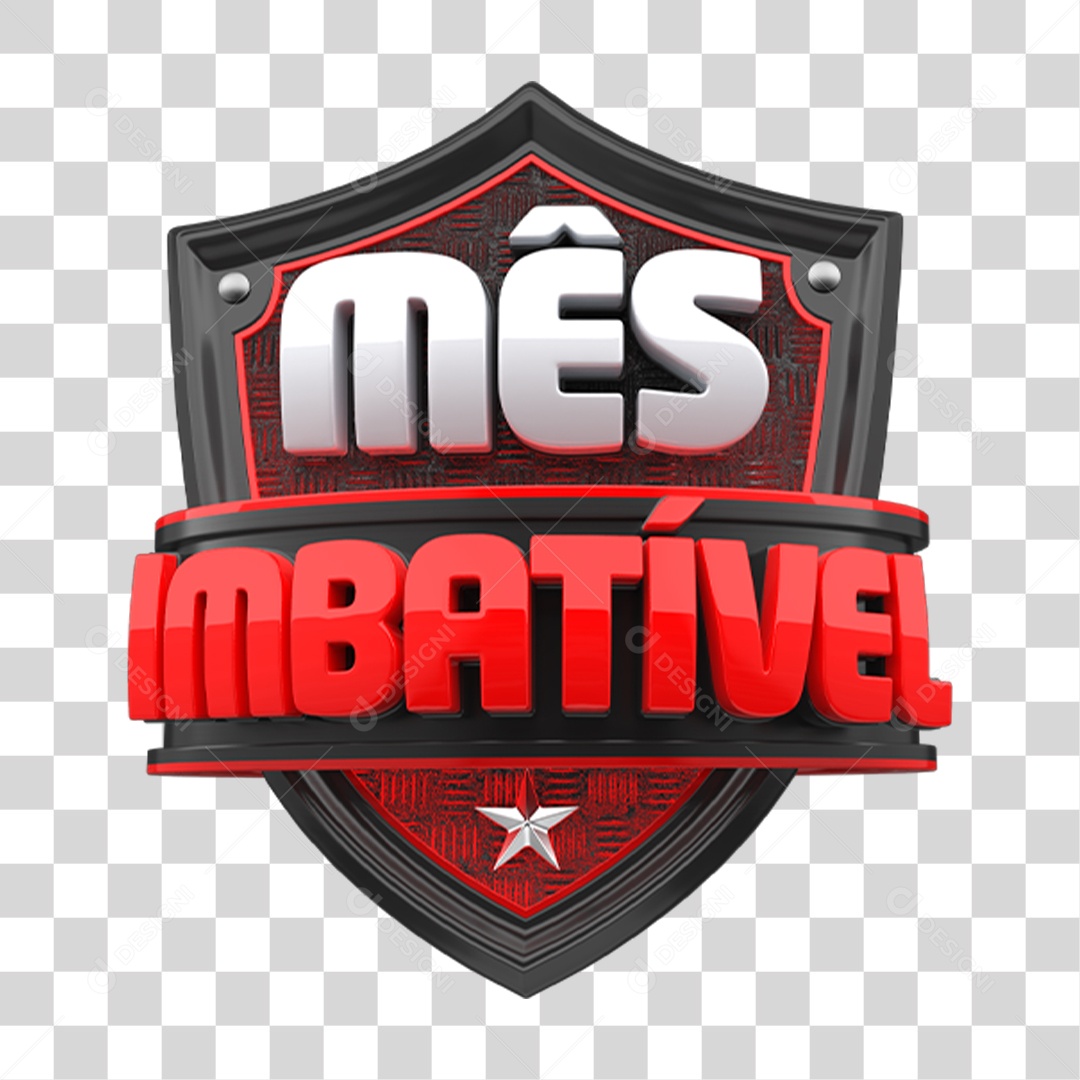 Selo 3D Mês Imbatível PNG Transparente