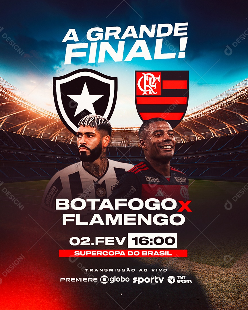 Feed Flyer Jogo De Futebol Social Mídia PSD Editável