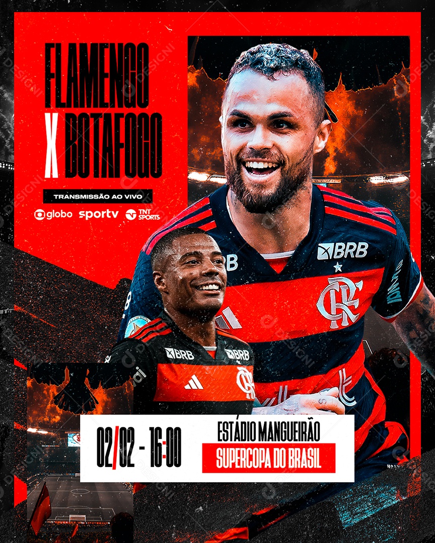 Feed Flyer Jogo De Futebol Social Mídia PSD Editável