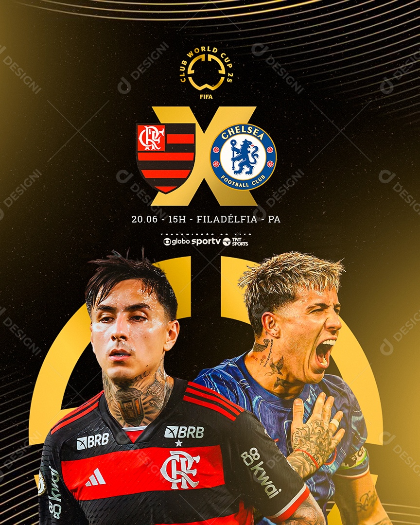 Feed Flyer Jogo De Futebol Social Mídia PSD Editável