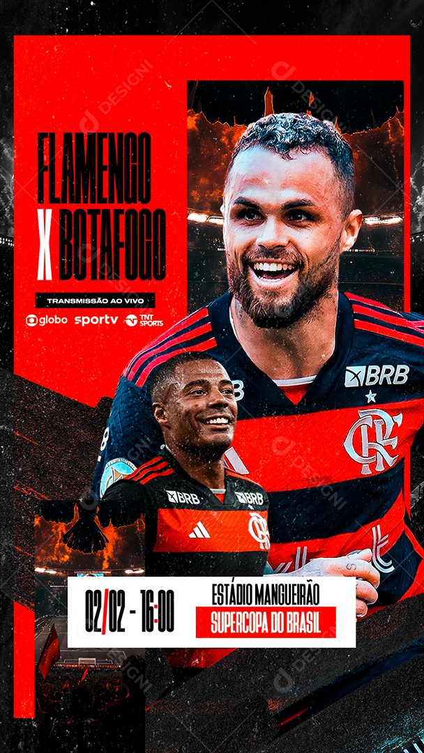 Story Flyer Jogo De Futebol Social Mídia PSD Editável