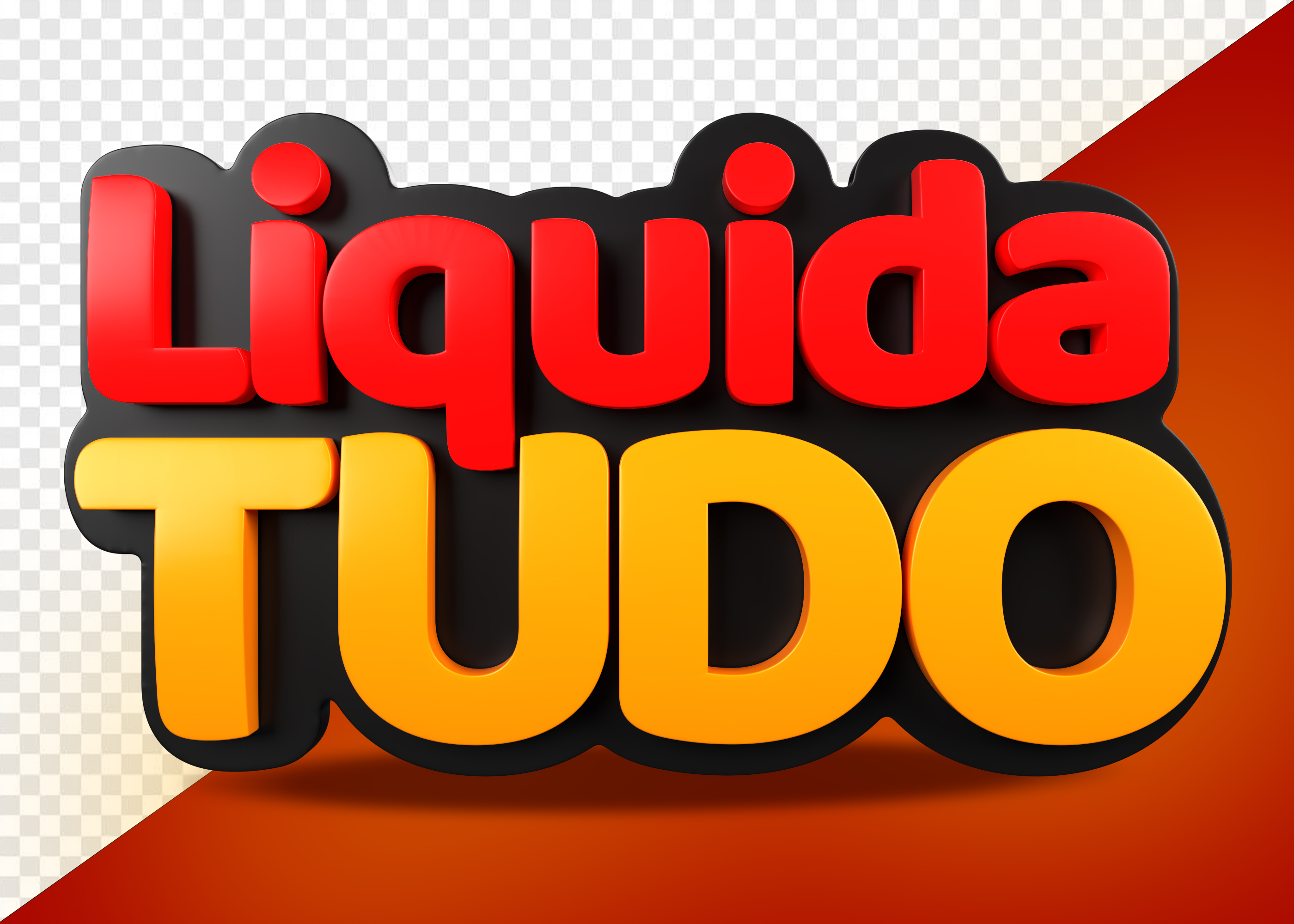 Selo 3D Liquida Tudo Para Composição PSD