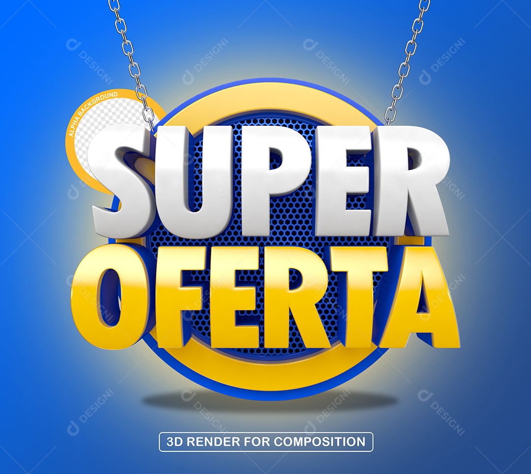 Super Ofertas Selo 3D Para Composição PSD
