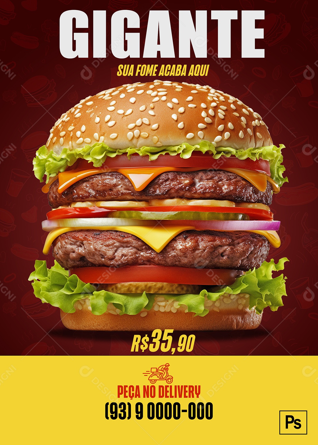 Hamburgueria Gigante Social Media PSD Editável