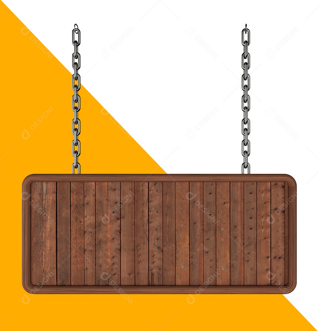 Elemento 3D Placa De Madeira Para Composição PSD