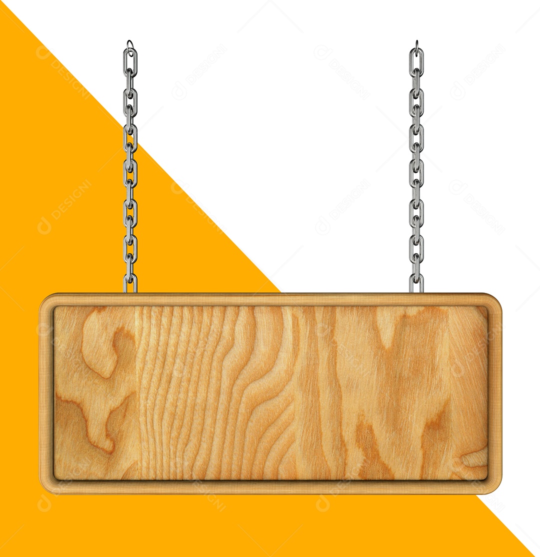 Elemento 3D Placa De Madeira Para Composição PSD