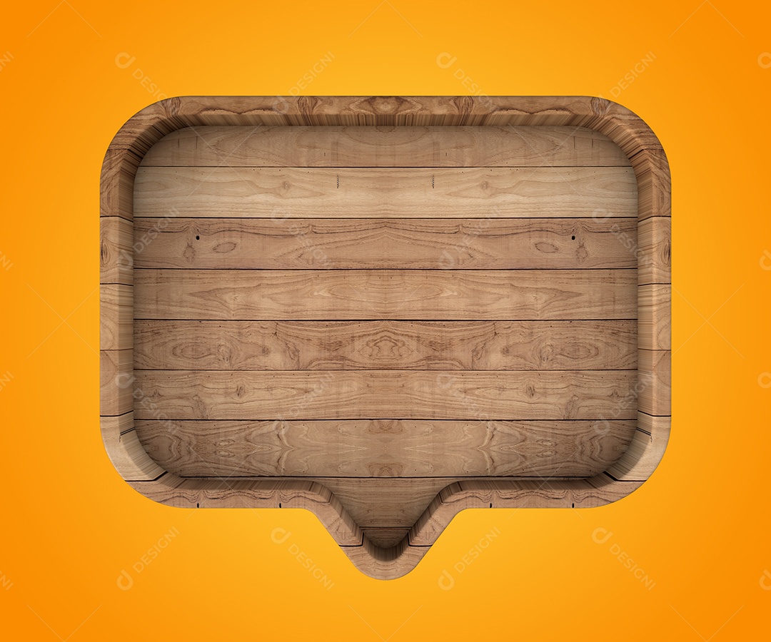 Elemento 3D Placa De Madeira Para Composição PSD