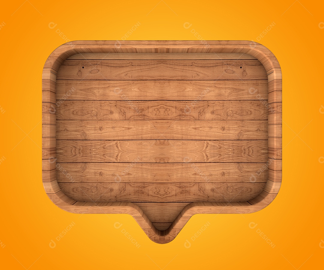 Elemento 3D Placa De Madeira Para Composição PSD