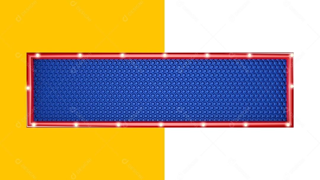 Elemento 3D Placa de Metálica Para Composição PSD