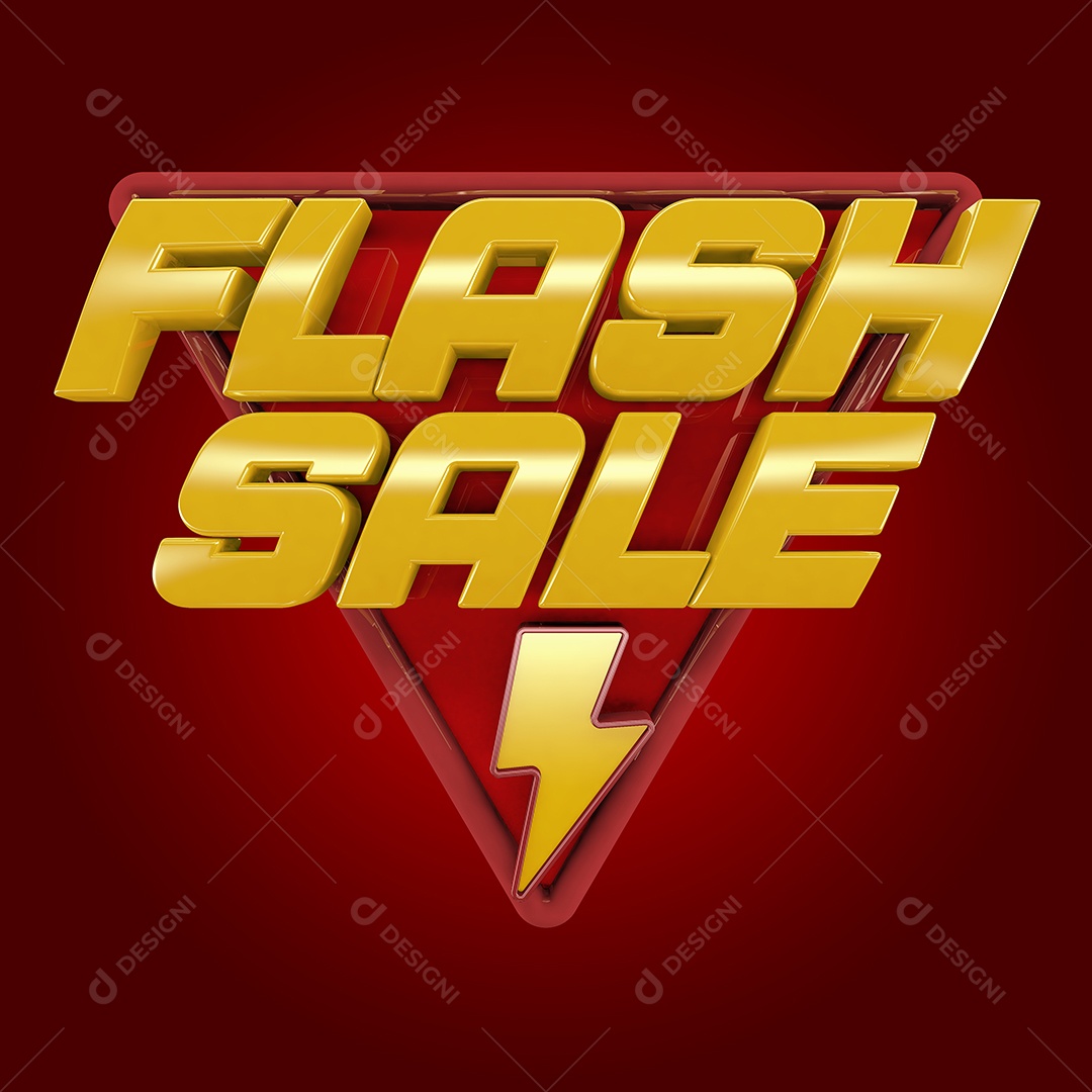 Promoção Relâmpago Selo 3D Para Composição PSD
