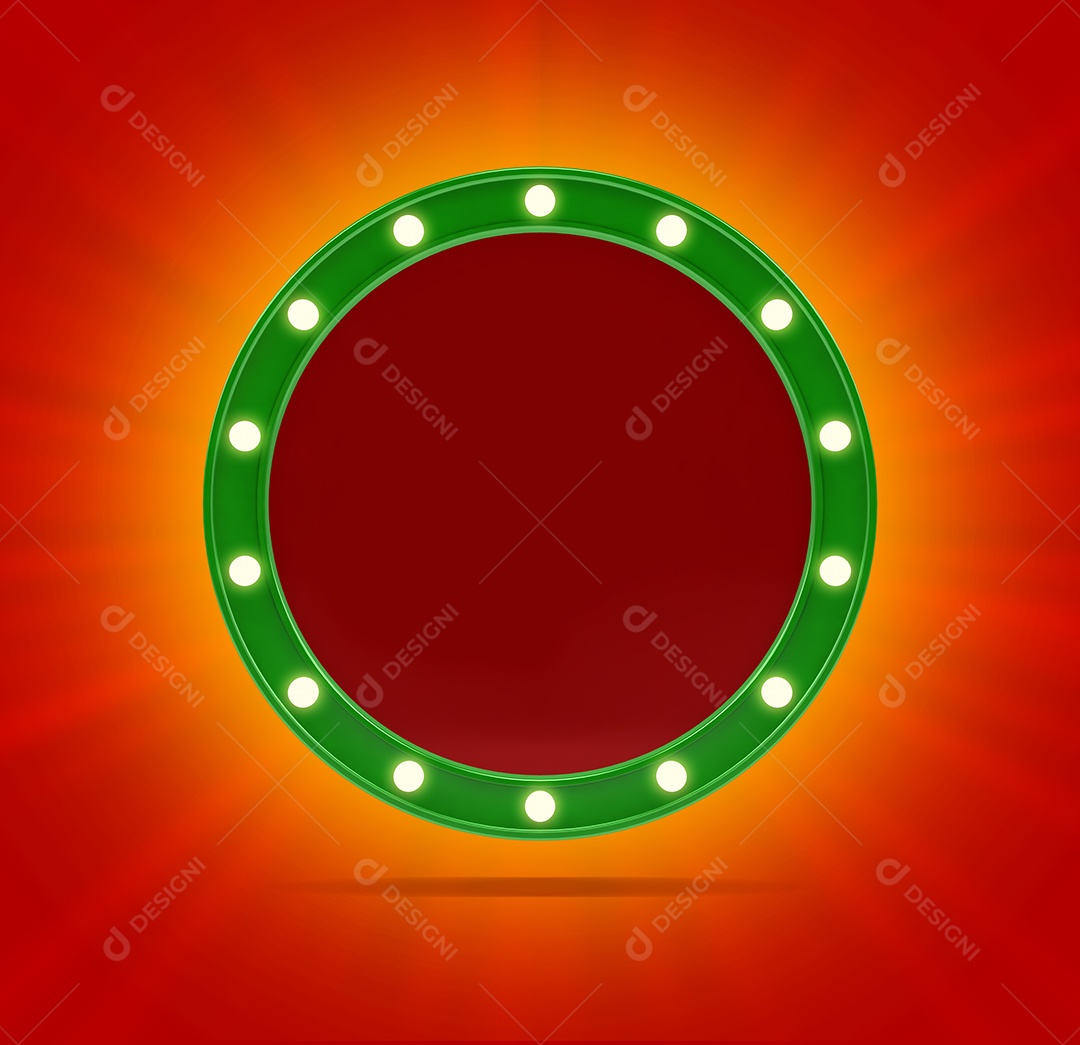 Escudo Redondo Com Luz Elemento 3D Para Composição PSD