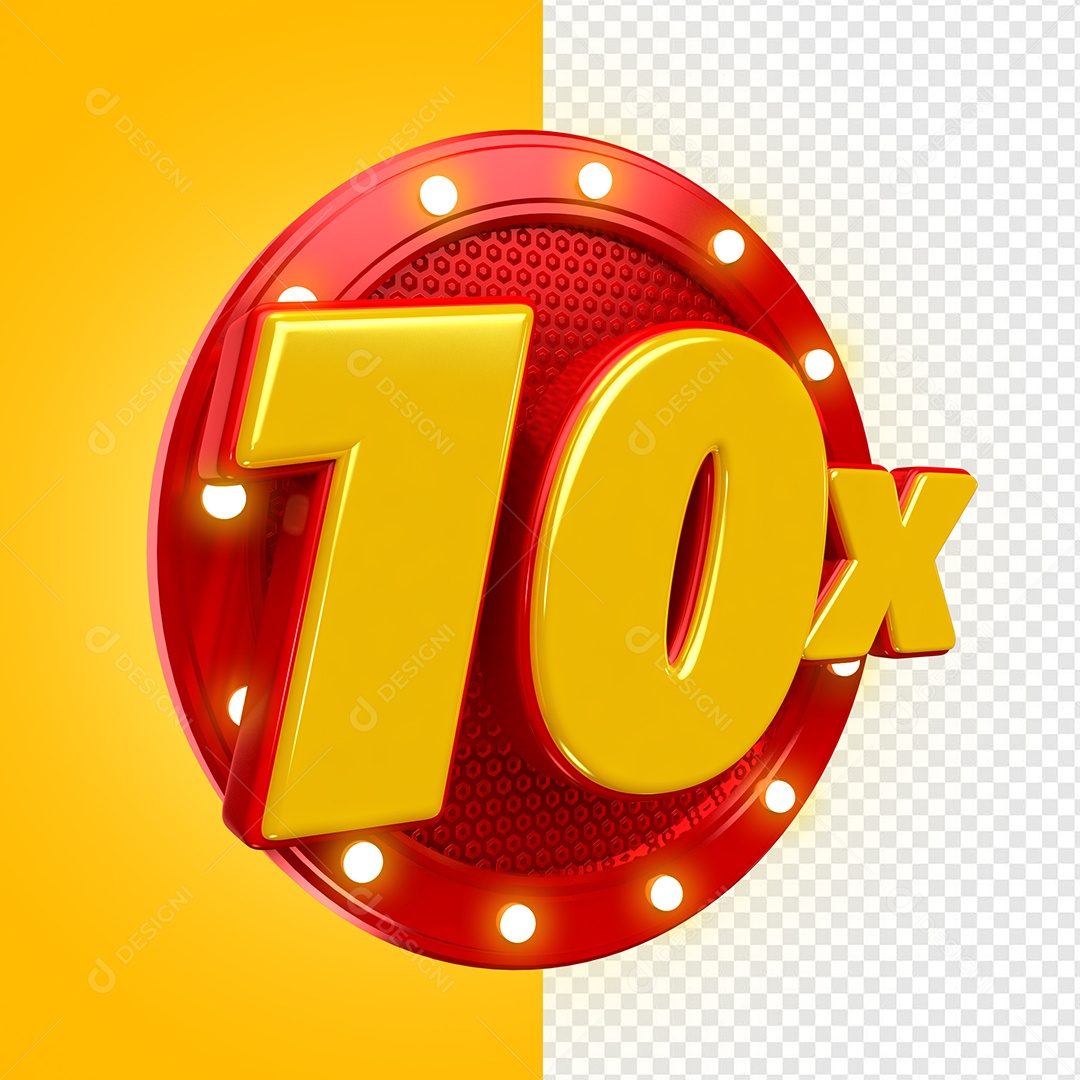 Elemento 3D 10X Para Composição PSD