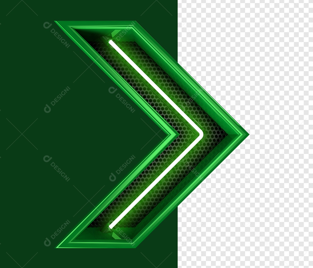 Elemento 3D Seta Metalica Para Composição PSD